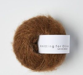 Knitting for Olive Soft Silk Mohair Dark Cognac
