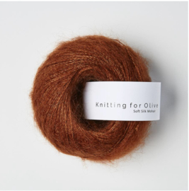 Knitting for Olive Soft Silk Mohair Rust
