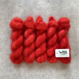 Silk Mohair  Orange Red