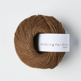 Knitting for Olive Pure Silk Dark Cognac