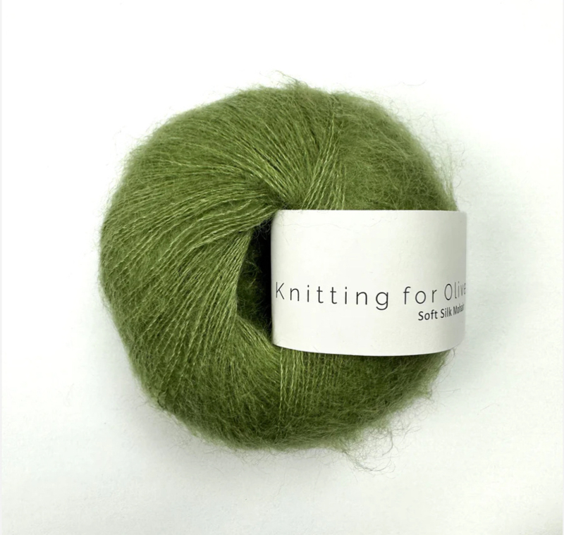Knitting for Olive Soft Silk Mohair Pea Shoots