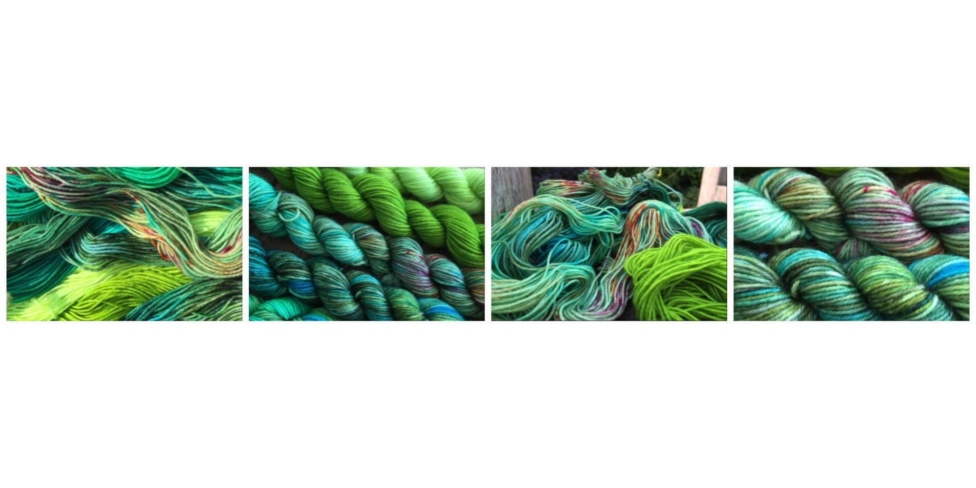 Greens groen garen handgeverfd Merino | Handdyed yarn | wol 