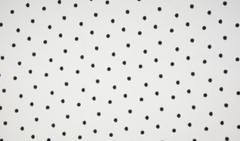 Dots Poplin (wit/ zwart)
