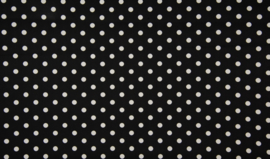 Grote dot Poplin (zwart/ wit)