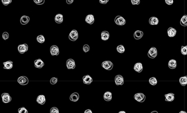 Kringel dots (zwart/ wit)