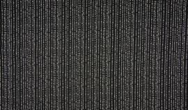 Onregelmatige streep (zwart/ wit) katoen
