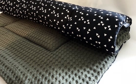 Helderheid gedragen Gemaakt om te onthouden Boxkleed legergroene wafel met triangle zwart/ wit | Boxkleed | Mr & Mrs  Peekaboo