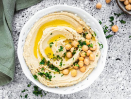 Hummus met verse lijnzaadolie