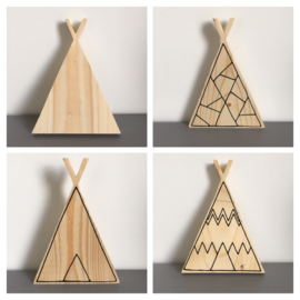 Houten decoratie tipi