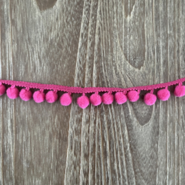 Bolletjesband roze per meter