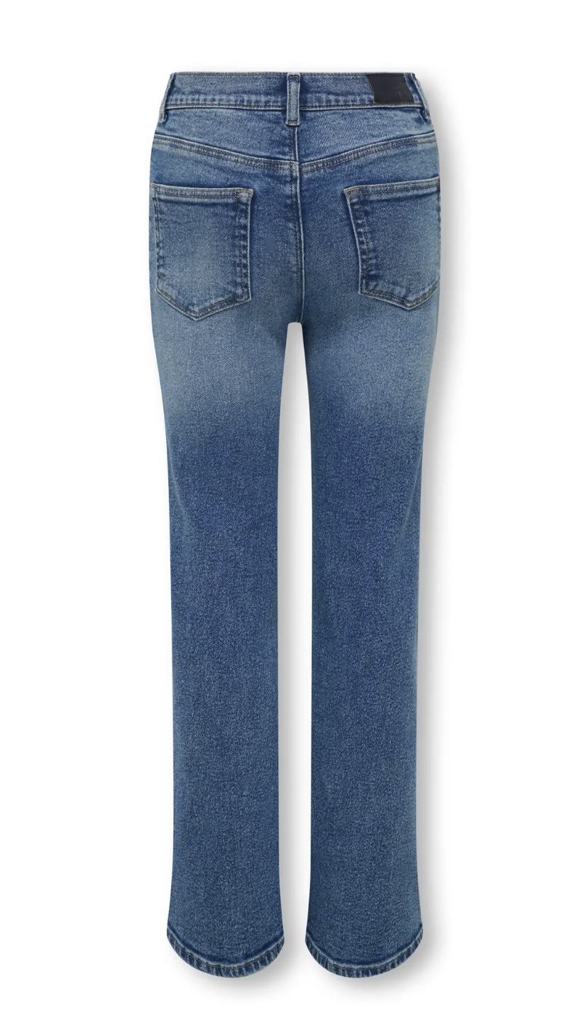 ONLY KOGJUICY RHS WIDE LEG DNM CRO557 NOOS Style No. 15356024 Color: Medium Blue Denim RHINESTONES