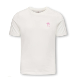 ONLY KOGBOLETTE LIFE S/S TOP JRS Style No. 15371458 Colour: Cloud Dancer Delight