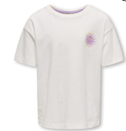 ONLY Kogjoy LIFE O-NECK SS TOP JRS WIT MET BACKPRINT