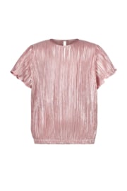 B.Nosy Brynn metallic plissé top Y502-5106 213 Coral blush