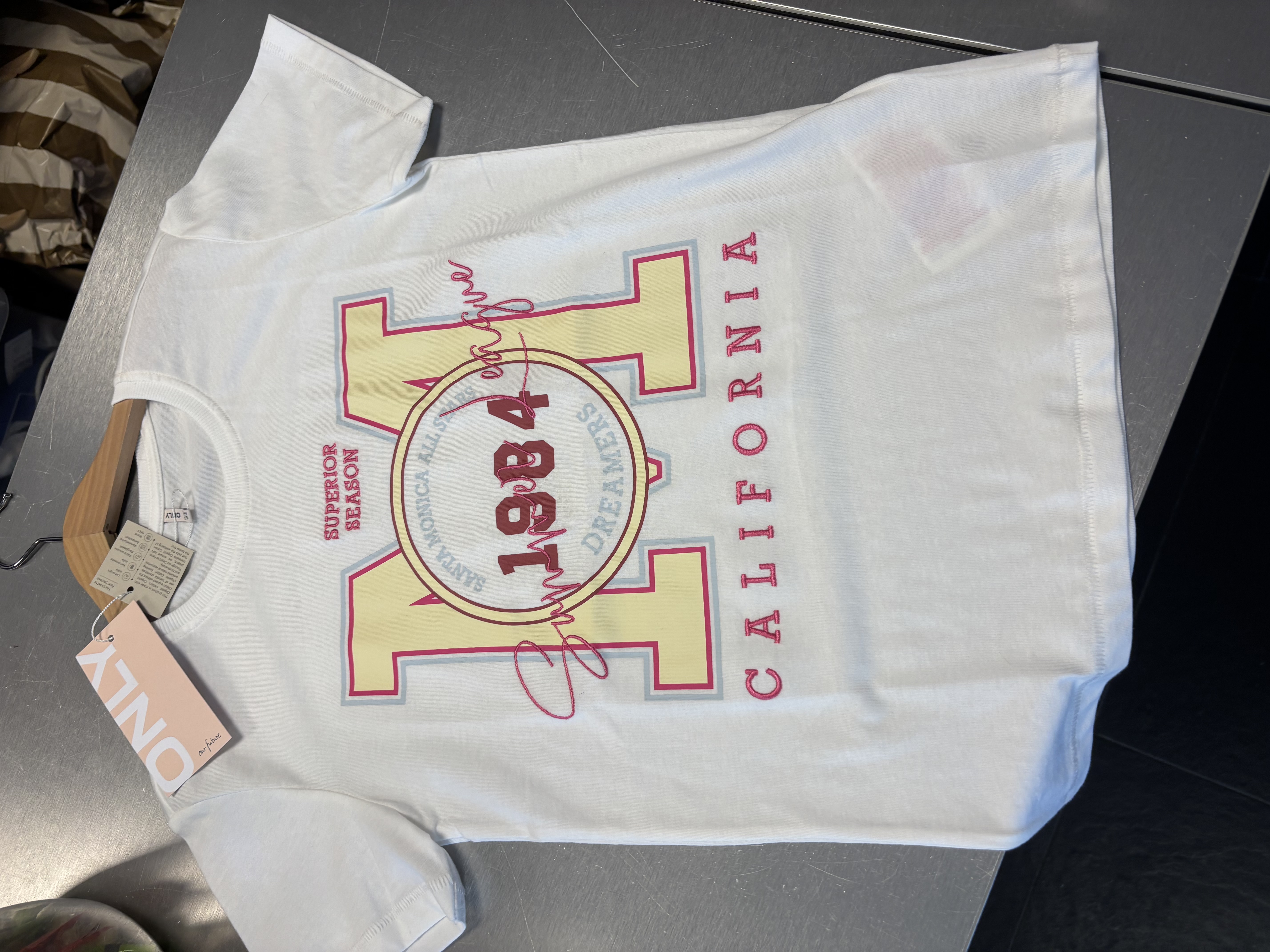 ONLY KOGKELLY LIFE S/S BABY TEE JRS WIT