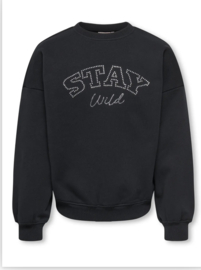 KOGKIKI LIFE L/S OVZ O-NECK STUD BRU SWT Style No. 15361472 Colour: Caviar Stay