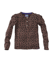 Z8 kids  longsleeve Louisa met panterprint bruin
