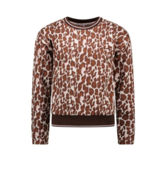 B-nosy  jacquard leopard sweater