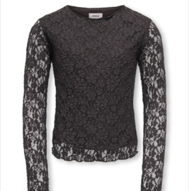 ONLY KOGLEIKA LS LACE TOP JRS NOOS Style No. 15379472 Colour: Black Coffee