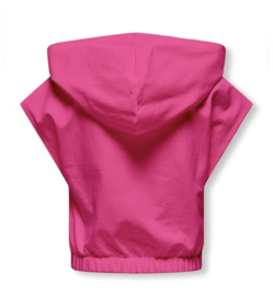 Only kogamanda short hoody shirt roze