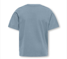 ONLY KOGEBBA WEST SS O-NECK LOOSE TOP JRS Dusty Blue Cowgirls
