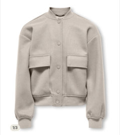 ONLY KOGFREJA-ADINA LIFE BOMBER JACKET VD OTW Style No. 15363742 Colour: Pumice Stone Melange