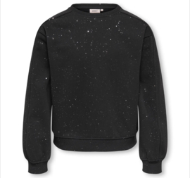 ONLY KOGOLIVIA LS O-NECK GLITTER SWT Style No. 15384202 Colour: Black Silver Glitter