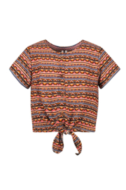 B-nosy Bibi knot t-shirt allover aztec