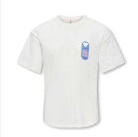 ONLY KOGVIVVI LIFE S/S LOOSE LOVELY TOP JRS Style No. 15357876 Colour: Cloud Dancer Vacation