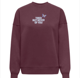 ONLY KOGHIMA L/S O-NECK PRINT SWT Style No. 15385204 Colour: Fig Crew Tired