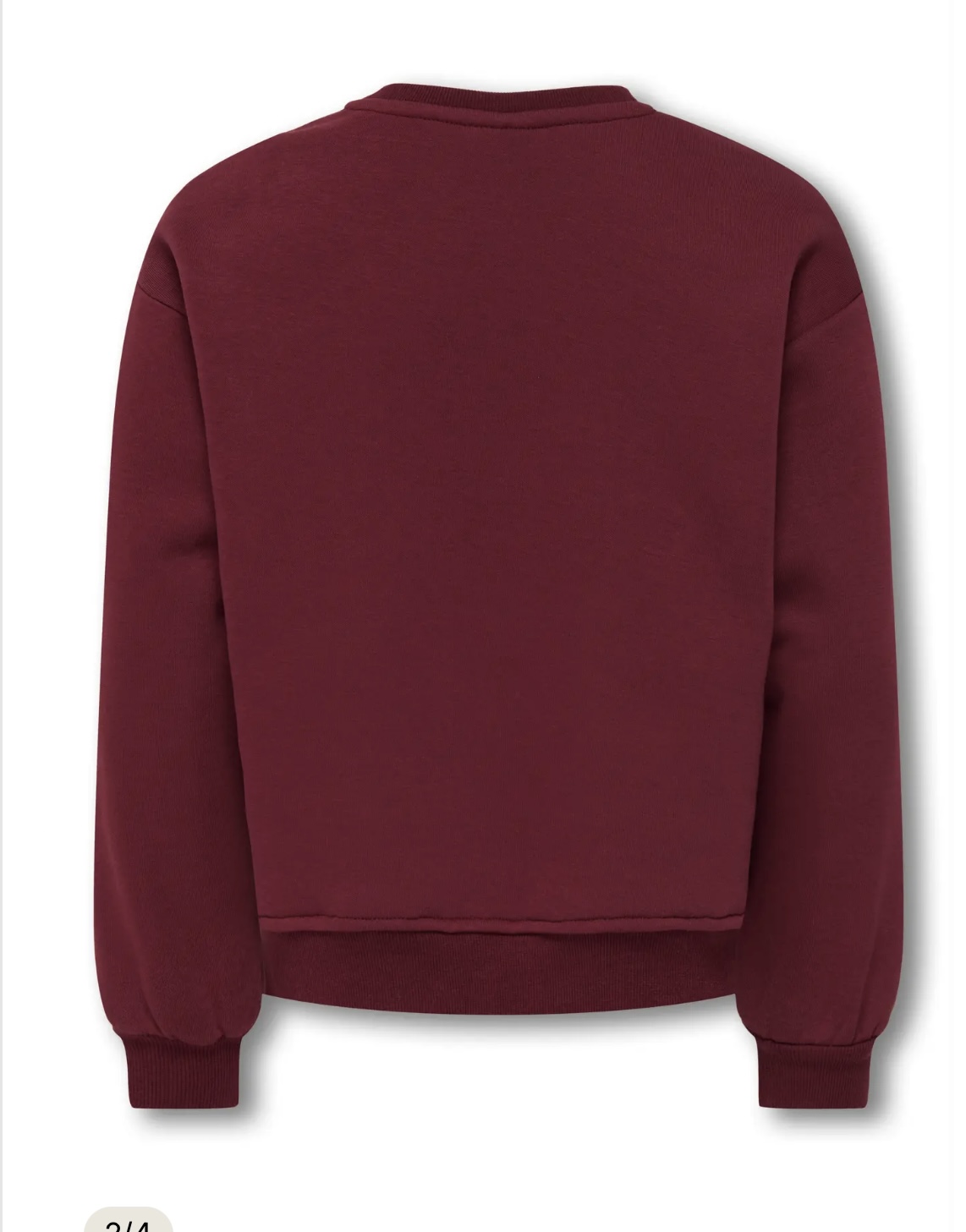 ONLY KOGVICTORY LIFE L/S O-NECK SWT Style No. 15356797 Color: Cabernet Detroit/Cloud Dancer