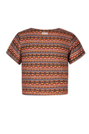 B-nosy Bibi knot t-shirt allover aztec