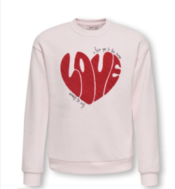 ONLY KOGLOVELY LIFE LS BOXY PRINTED SWT 15369491 ROSE