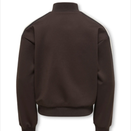 ONLY KOGWARM UP LIFE X TRACK ZIP JACKET PNT Style No. 15358863 Colour: Coffee Bean Panel White/Black/Coffee Bean