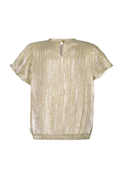 B-nosy Brynn metallic plissé top Y502-5106 535 Light gold