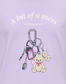 ONLY KOGVIVVI LIFE S/S LOOSE LOVELY TOP JRS Style No. 15357876 Colour: Lilac Breeze Mess