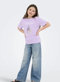 ONLY KOGVIVVI LIFE S/S LOOSE LOVELY TOP JRS Style No. 15357876 Colour: Lilac Breeze Mess