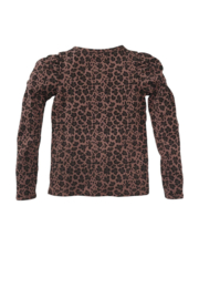 Z8 kids  longsleeve Louisa met panterprint bruin