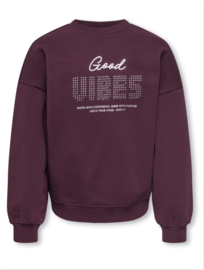 KOGKIKI LIFE L/S OVZ O-NECK STUD BRU SWT Style No. 15361472 Colour: Winetasting Vibes