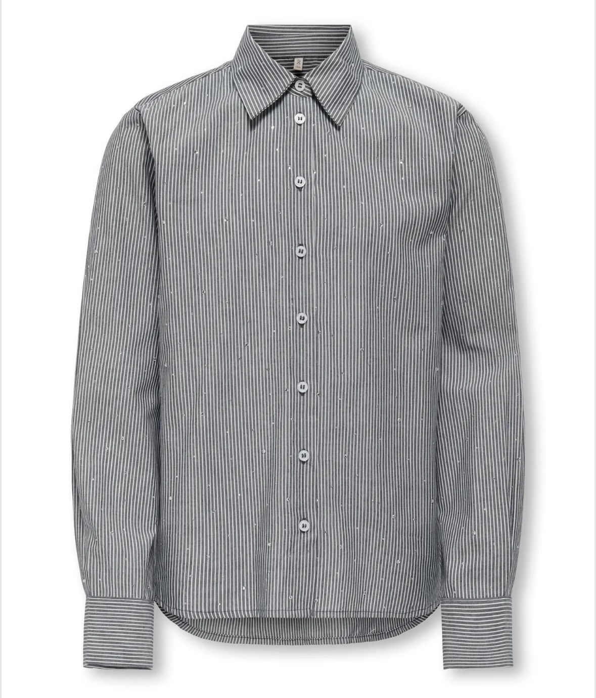 ONLY KOGSIV LIFE LS RHINESTONE SHIRT CP WVN Style No. 15353496 Color: Bright White Naval Academy
