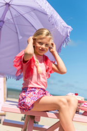 B.Nosy Tora t-shirt with mesh sleeves Y502-5412  287 Geranium pink