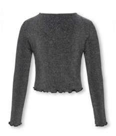 ONLY Kogqueen glitter top black zilver