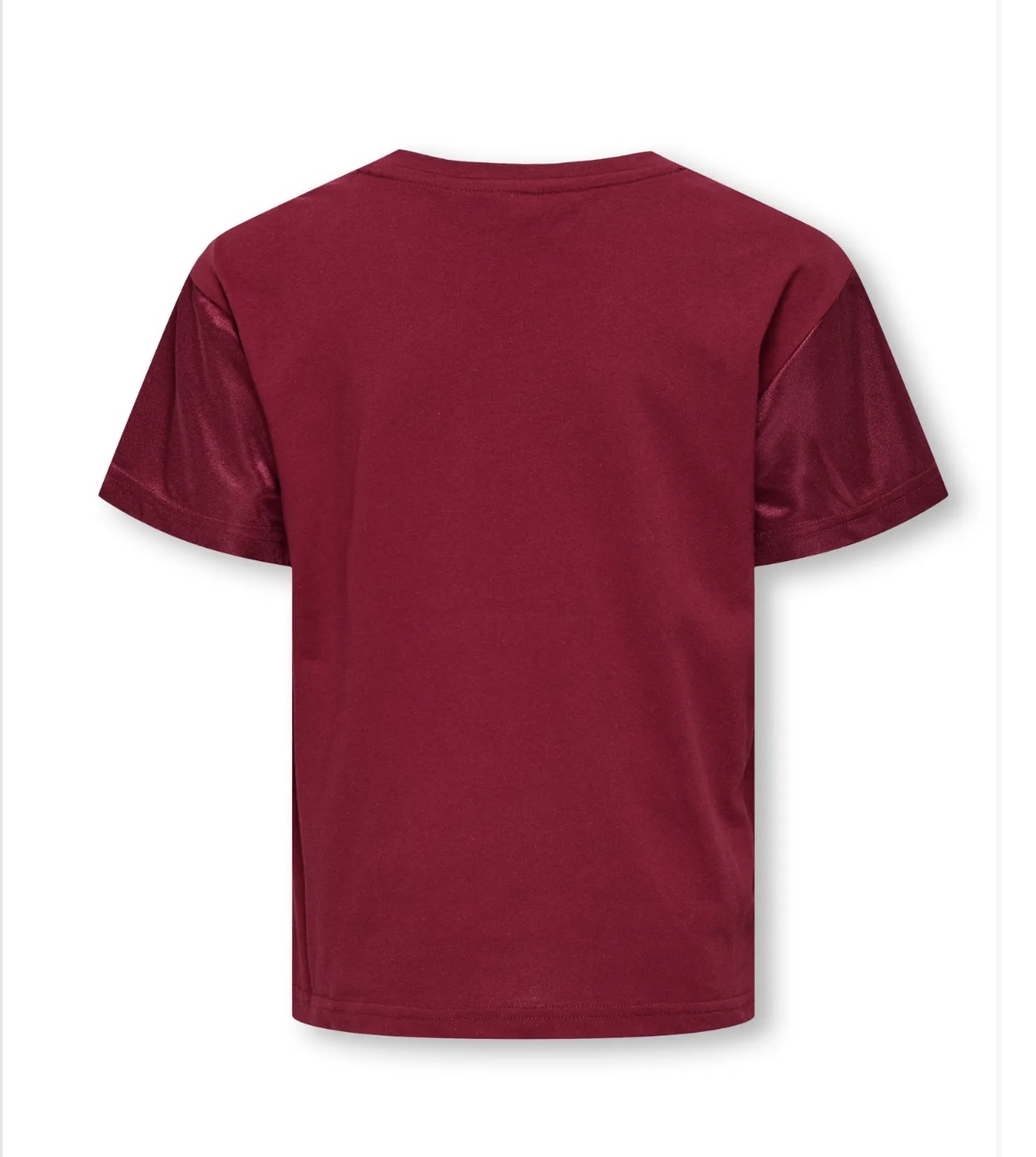 ONLY KOGLULUP S/S V-NECK SPORTY TOP JRS Style No. 15356854 Color: Cabernet Passion