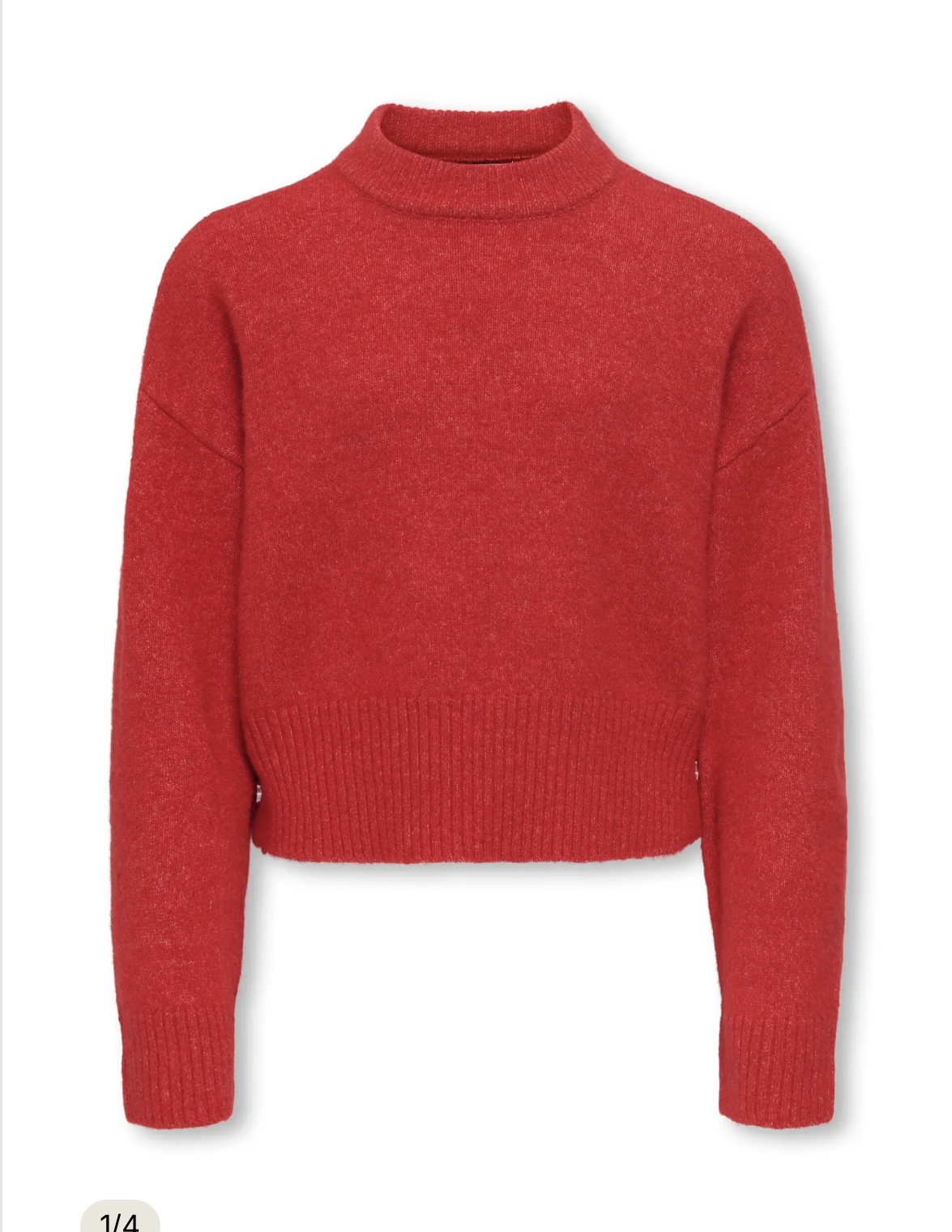 ONLY KOGRENE LIFE LS BUTTON O-NECK CP KNT Style No. 15352242 RED