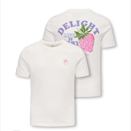 ONLY KOGBOLETTE LIFE S/S TOP JRS Style No. 15371458 Colour: Cloud Dancer Delight