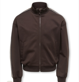 ONLY KOGWARM UP LIFE X TRACK ZIP JACKET PNT Style No. 15358863 Colour: Coffee Bean Panel White/Black/Coffee Bean