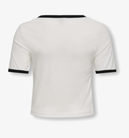 ONLY KOGNINA LIFE S/S CONTRAST TOP CS JRS 15356610 wit