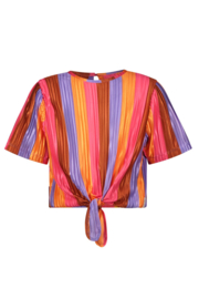 B-nosy  Bonny stripe top with knot Y503-5102 979 Fab Stripe
