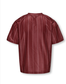 ONLY KOGJUNO S/S V-NECK SPORTY TEE JRS Style No. 15361489 Color: Cabernet League