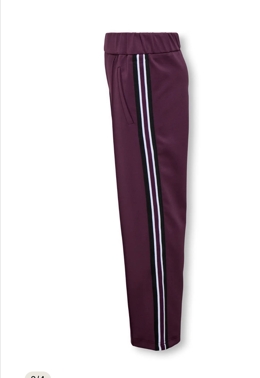 ONLY KOGWARM UP LIFE X TRACK PANT PNT Style No. 15358864 Color: Mauve Wine Panel White/Black/Mauve wine